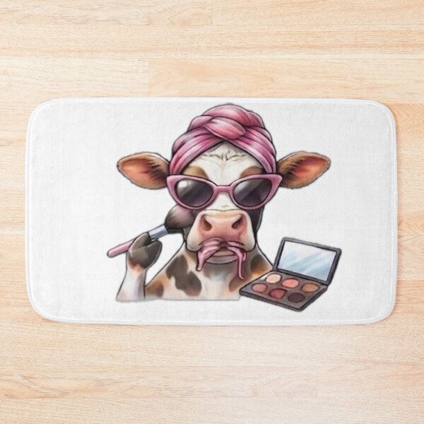 Item preview, Glamorous Cow Applying Makeup designed and sold by DailyDoodlesBySumbul.