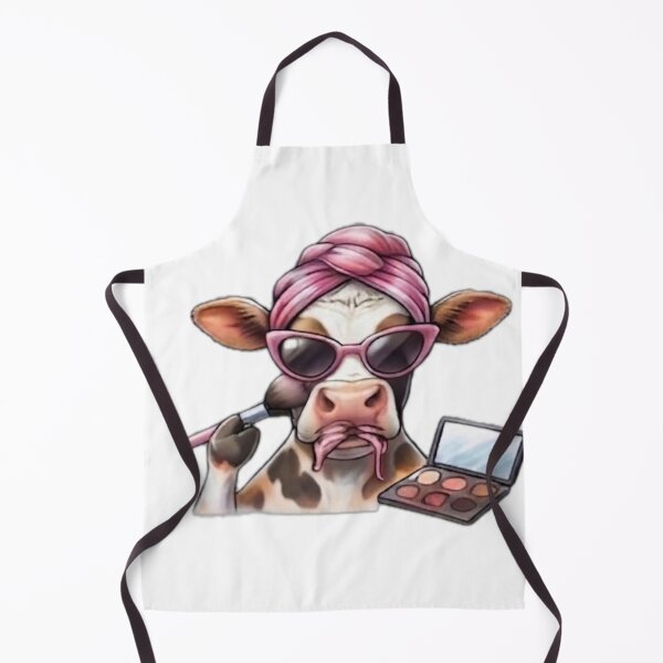 Item preview, Glamorous Cow Applying Makeup designed and sold by DailyDoodlesBySumbul.