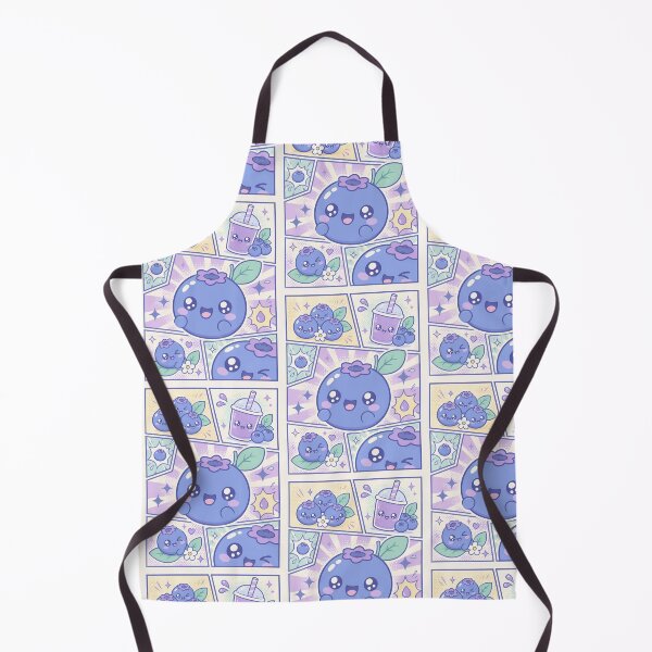 Item preview, Kawaii Blueberry Comic Pop Panels designed and sold by Gift Phrase Studio.
