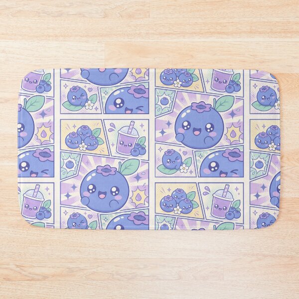Item preview, Kawaii Blueberry Comic Pop Panels designed and sold by Gift Phrase Studio.