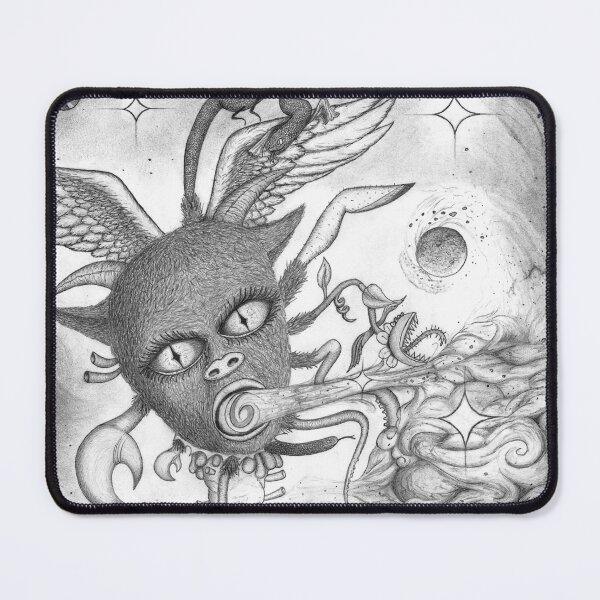 Item preview, Surrealist graphite drawing of a fantastic creature designed and sold by danielrospad.