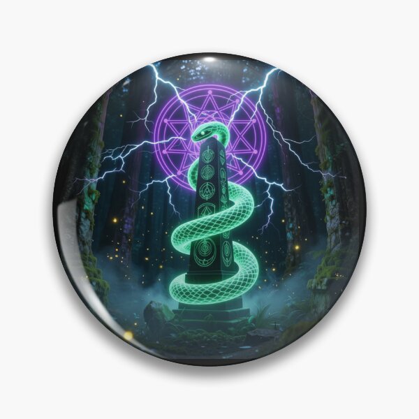 Item preview, Neon Mystic Snake - Glowing Sacred Geometry Fantasy Art T-Shirt designed and sold by DervoTeck2767.