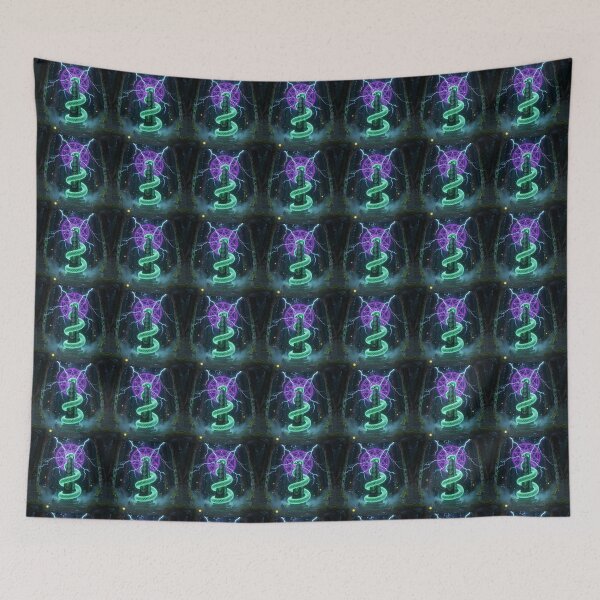 Item preview, Neon Mystic Snake - Glowing Sacred Geometry Fantasy Art T-Shirt designed and sold by DervoTeck2767.