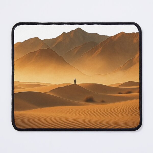 Item preview, Lone Wanderer in the Golden Desert | Majestic Sand Dunes & Mountain Landscape T-Shirt | Adventure Nature Graphic Tee designed and sold by Lifehackerplus1.
