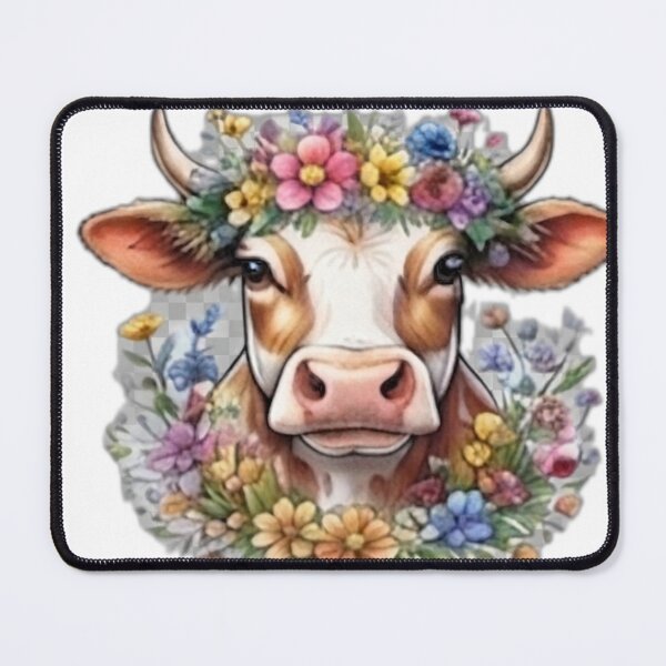 Item preview, Cow with Floral Crown designed and sold by DailyDoodlesBySumbul.