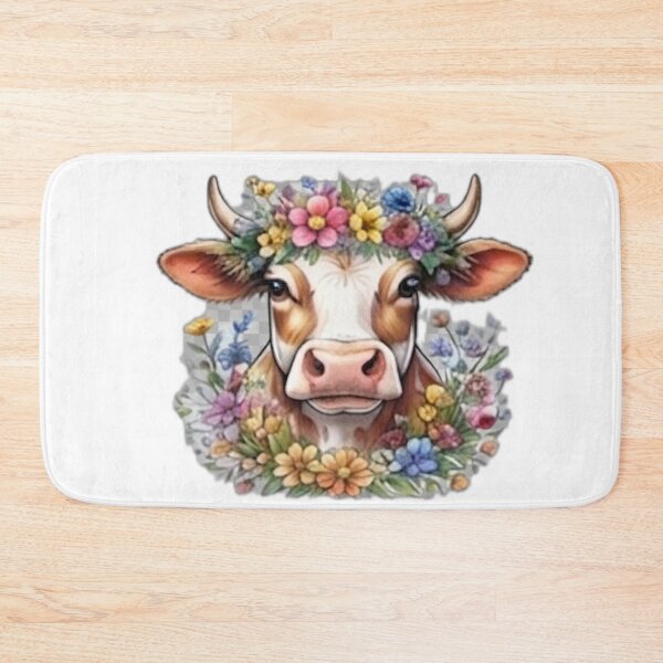 Item preview, Cow with Floral Crown designed and sold by DailyDoodlesBySumbul.