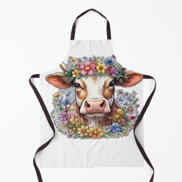 Item preview, Cow with Floral Crown designed and sold by DailyDoodlesBySumbul.