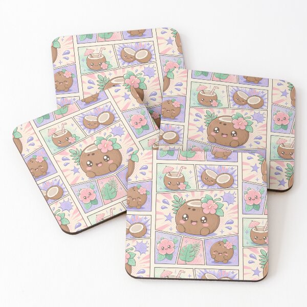 Item preview, Kawaii Coconut Pop Panels designed and sold by Gift Phrase Studio.