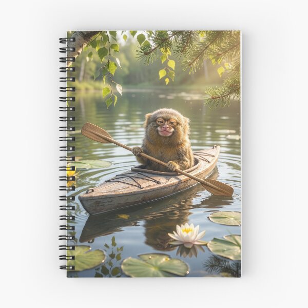 Item preview, Pygmy Marmoset Monkey Paddles a Minnesota Lake designed and sold by Tridentulus.