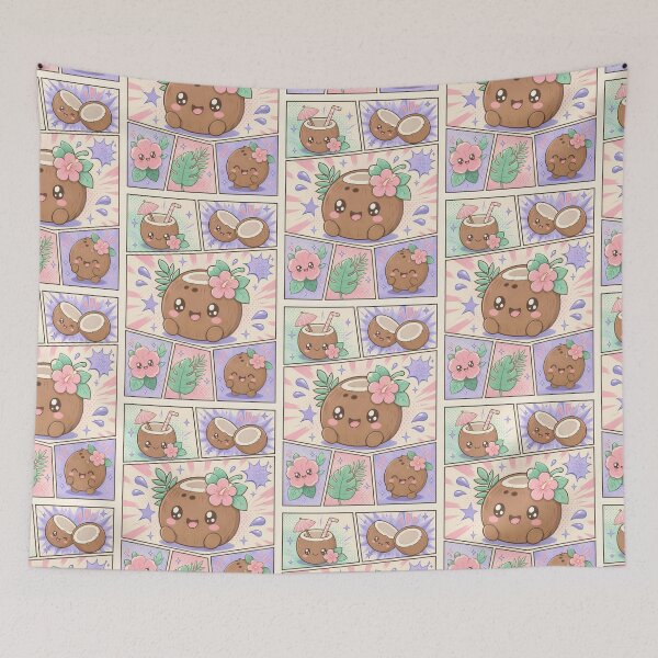 Item preview, Kawaii Coconut Pop Panels designed and sold by Gift Phrase Studio.
