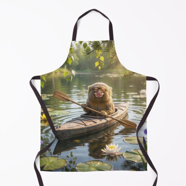Item preview, Pygmy Marmoset Monkey Paddles a Minnesota Lake designed and sold by Tridentulus.