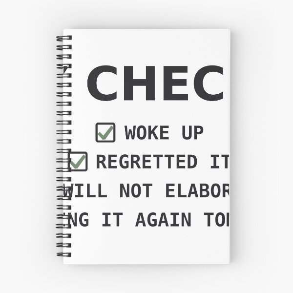 Item preview, Daily Checklist Funny Deadpan Self Deprecating Sarcastic designed and sold by deadpansupplyco.