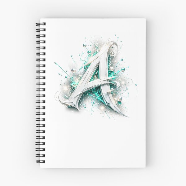 Item preview, Aetherbrush Manga Glyphs The Mystic Silver Letter A designed and sold by BlissBlvdShop.