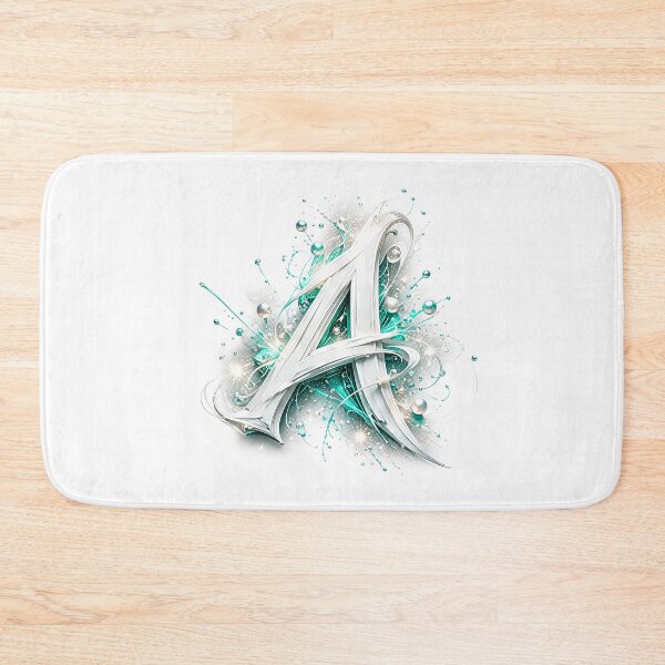 Item preview, Aetherbrush Manga Glyphs The Mystic Silver Letter A designed and sold by BlissBlvdShop.