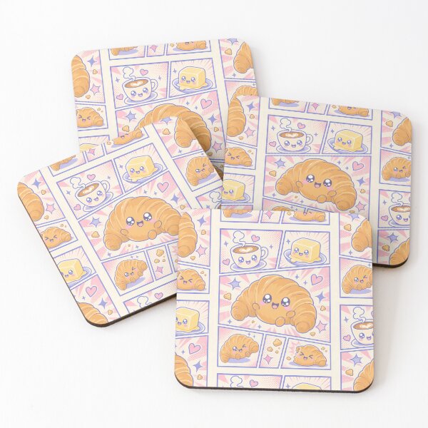 Item preview, Kawaii Croissant Pop Panels designed and sold by Gift Phrase Studio.
