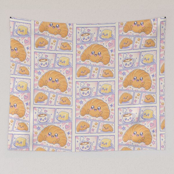 Item preview, Kawaii Croissant Pop Panels designed and sold by Gift Phrase Studio.