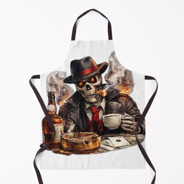Item preview, Noir Style Skeleton Detective with Cigar" designed and sold by DailyDoodlesBySumbul.