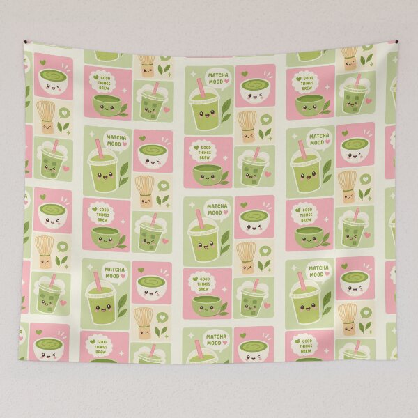 Item preview, Kawaii Matcha Mood Pop designed and sold by Gift Phrase Studio.