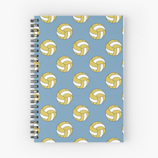 Item preview, Yellow & White Volleyball Seamless Pattern on Blue – Sporty Repeating Design designed and sold by Midnight Veil Designs.