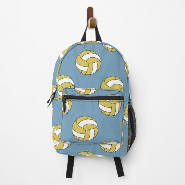 Item preview, Yellow & White Volleyball Seamless Pattern on Blue – Sporty Repeating Design designed and sold by Midnight Veil Designs.
