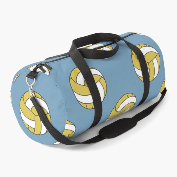 Item preview, Yellow & White Volleyball Seamless Pattern on Blue – Sporty Repeating Design designed and sold by Midnight Veil Designs.