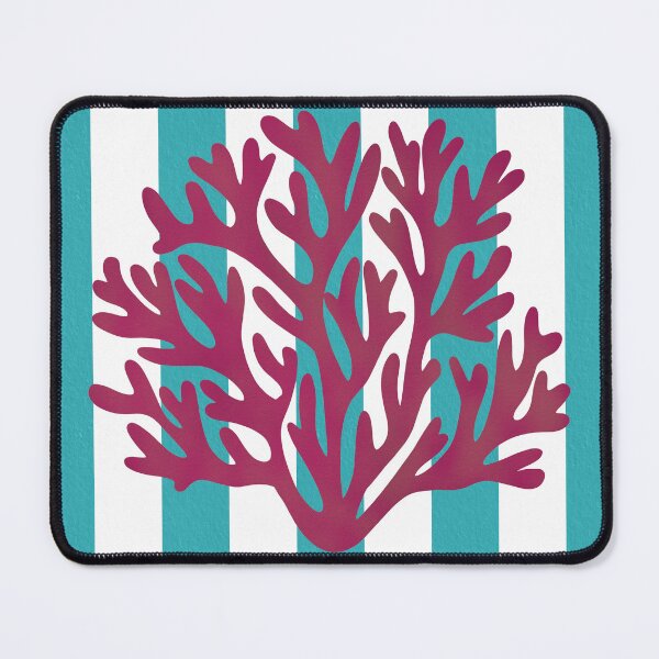 Item preview, Blue stripes coral designed and sold by Ana Gorozpe.
