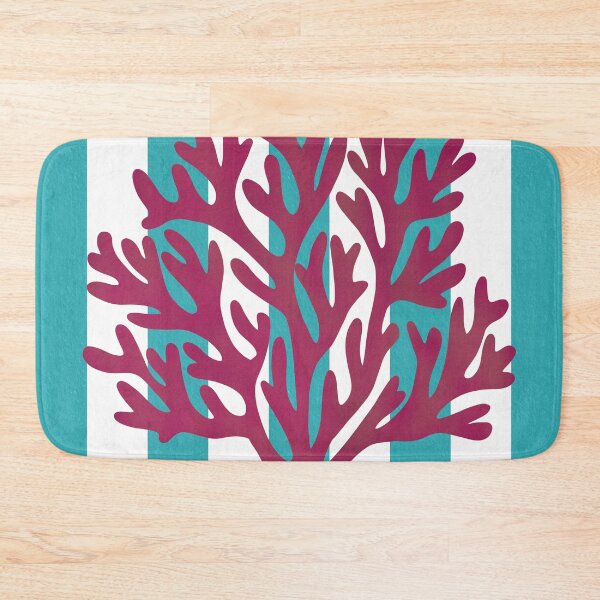 Item preview, Blue stripes coral designed and sold by Ana Gorozpe.