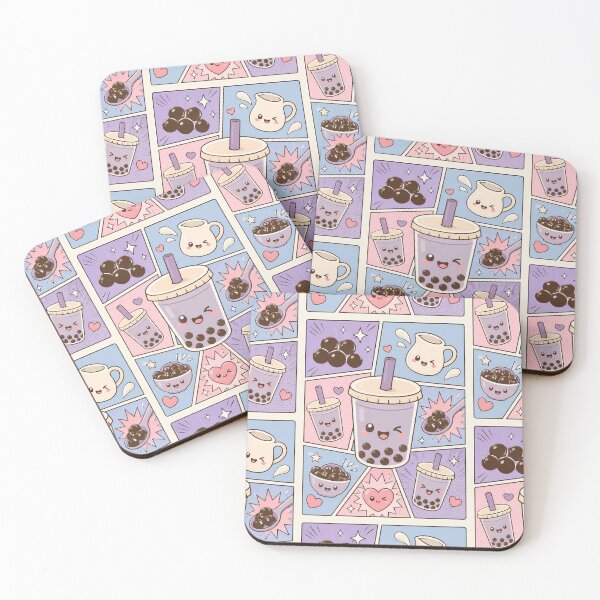 Item preview, Kawaii Boba Tea Pop Panels designed and sold by Gift Phrase Studio.