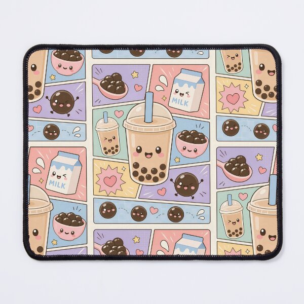 Item preview, Kawaii Boba Milk Tea Pop Panels designed and sold by Gift Phrase Studio.