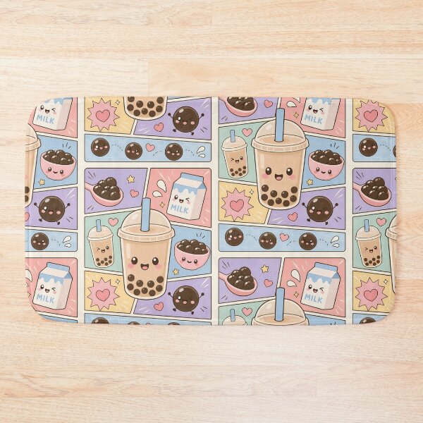 Item preview, Kawaii Boba Milk Tea Pop Panels designed and sold by Gift Phrase Studio.