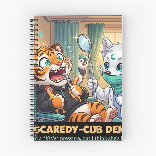 Item preview, Funny Dentist Fear Tiger Wolf Doctor Humor Gift Dental Anxiety Art NeoTigLuna designed and sold by NeoTigLuna.