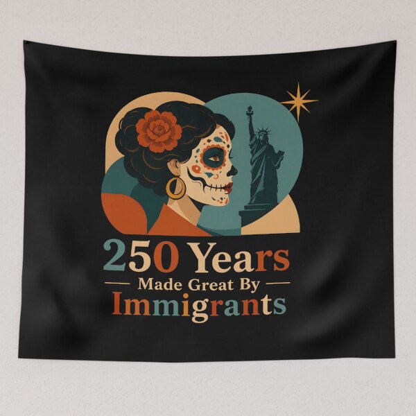 Item preview, 250 Years Made Great By Immigrants Sugar Skull Lady designed and sold by Marblaes00.