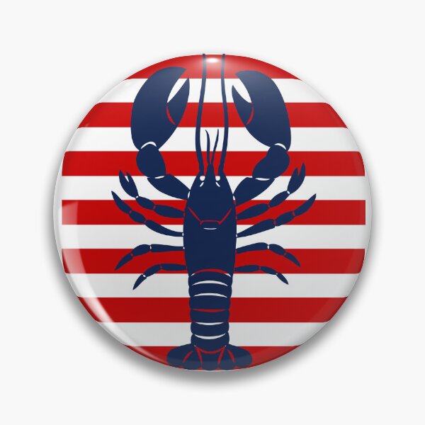 Item preview, Nautical Theme Lobster on Red Stripes designed and sold by The Retromotel.