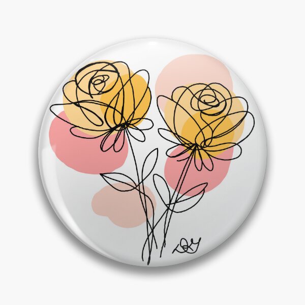 Item preview, Yellow Roses Botanical Line Art Print designed and sold by Evil B Creative.
