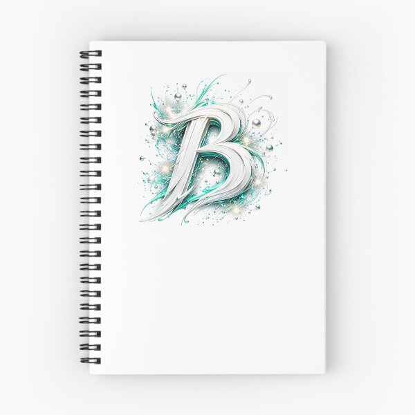 Item preview, Aetherbrush Manga Glyphs The Mystic Silver Letter B designed and sold by BlissBlvdShop.