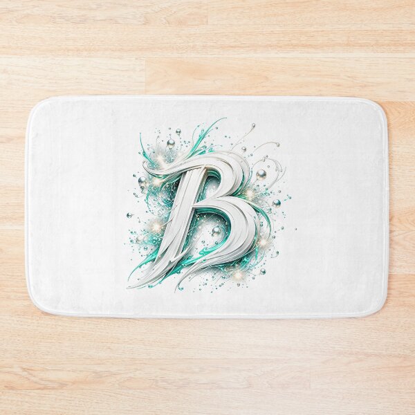 Item preview, Aetherbrush Manga Glyphs The Mystic Silver Letter B designed and sold by BlissBlvdShop.