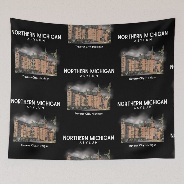 Item preview, Northern Michigan Asylum (Traverse City, Michigan) Hero Graphic designed and sold by GhostlyWorld.
