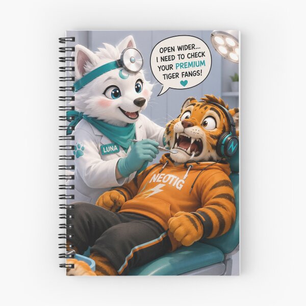 Item preview, Funny Dentist Tiger Wolf Checkup Humor Gift Dental Mug Coworker Art NeoTigLuna designed and sold by NeoTigLuna.