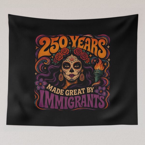 Item preview, 250 Years Made Great By Immigrants Retro Liberty Art designed and sold by Marblaes00.