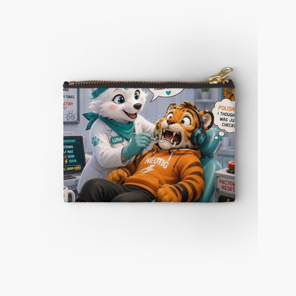 Item preview, Funny Dentist Tiger Wolf Checkup Humor Gift Dental Mug Coworker Art NeoTigLuna designed and sold by NeoTigLuna.