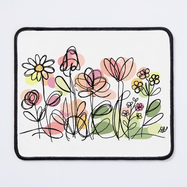 Item preview, Flower Garden Botanical Line Art Print designed and sold by Evil B Creative.