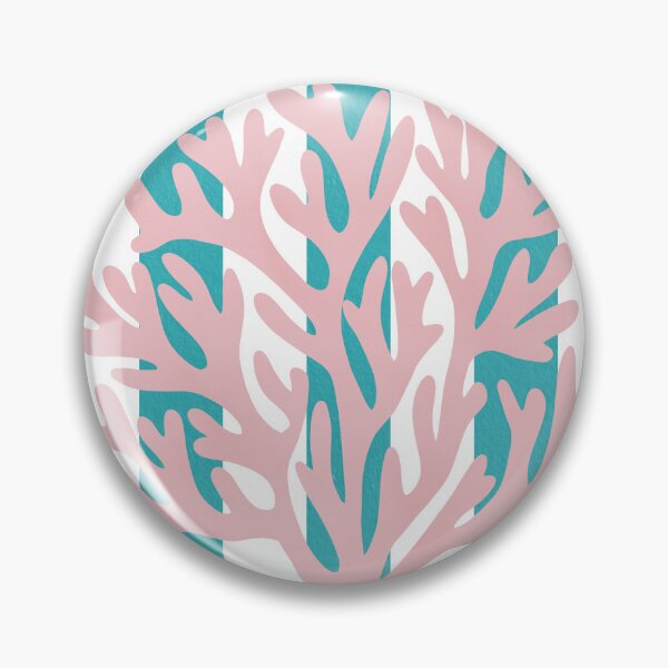 Item preview, Pink coral and blue stripes designed and sold by Ana Gorozpe.