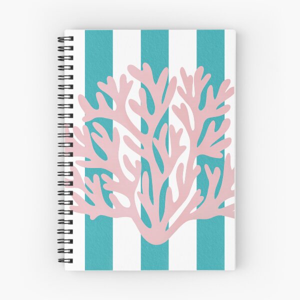 Item preview, Pink coral and blue stripes designed and sold by Ana Gorozpe.