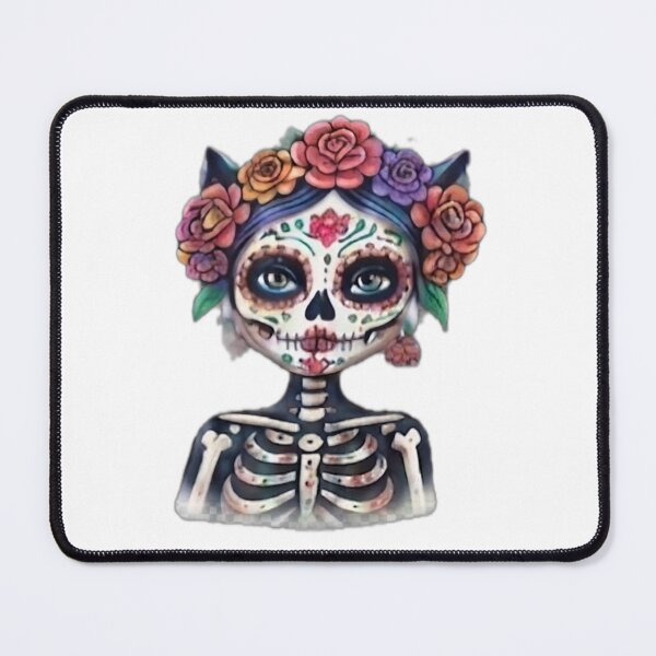 Item preview, Sugar Skull Girl with Floral Crown designed and sold by DailyDoodlesBySumbul.