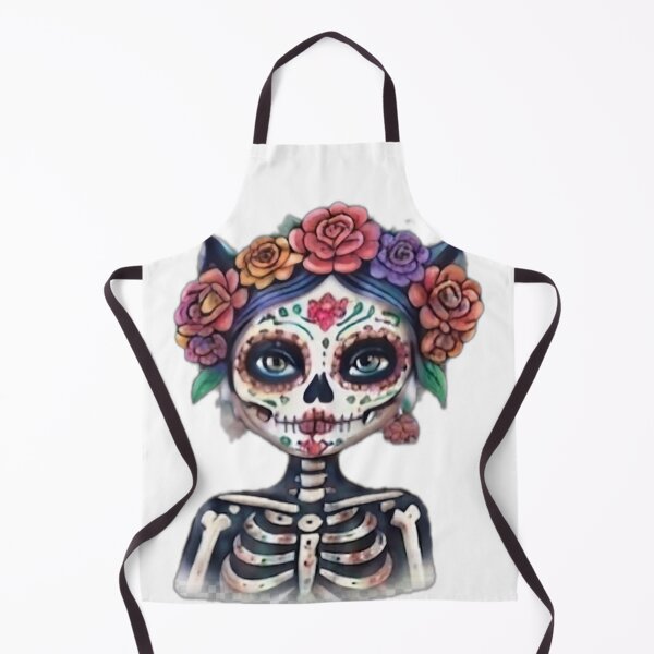 Item preview, Sugar Skull Girl with Floral Crown designed and sold by DailyDoodlesBySumbul.
