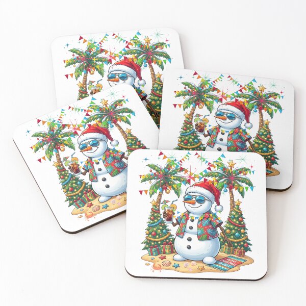 Item preview, Christmas in July Snowman Beach Vacation Tropical Summer  designed and sold by VibranPalette.