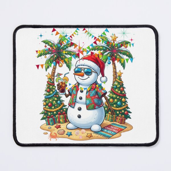 Item preview, Christmas in July Snowman Beach Vacation Tropical Summer  designed and sold by VibranPalette.