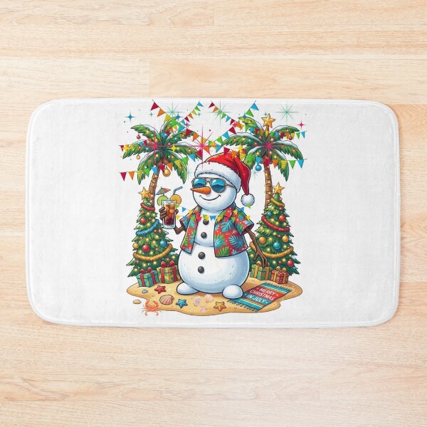 Item preview, Christmas in July Snowman Beach Vacation Tropical Summer  designed and sold by VibranPalette.