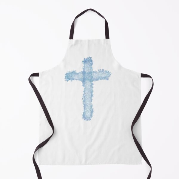 Item preview, Aesthetic Hand-Drawn Light Blue Cross designed and sold by wesluc.