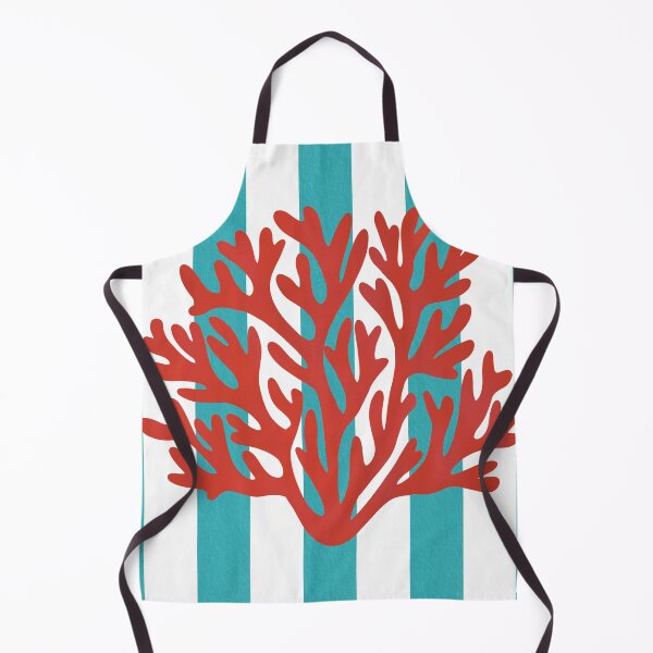 Item preview, Red coral and blue stripes designed and sold by Ana Gorozpe.